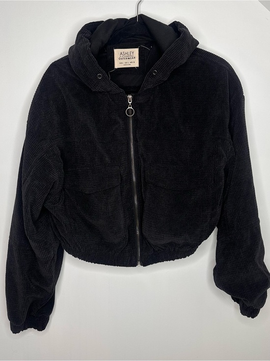 Ashley By 26 International Jackets & Blazers - Ashley Black Cropped Corduroy Bomber Jacket Size L